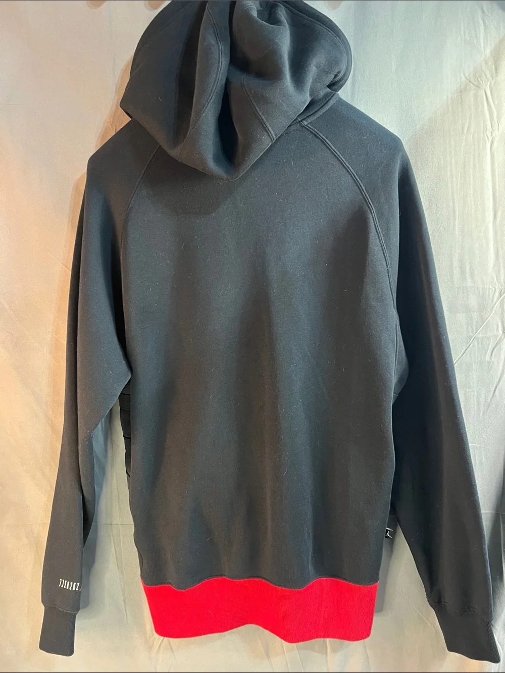 Jordan11 bread Black Hoodie with Red Trim men’s Lg